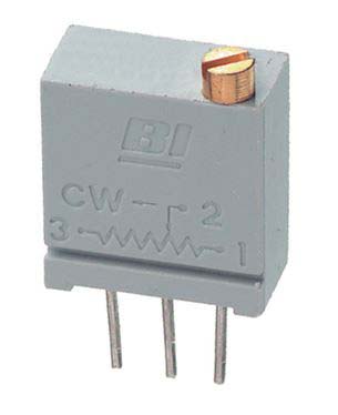 100 kΩ, Through Hole Trimmer Potentiometer, Solder Pin 0.5 W Top Adjust TT Electronics/BI, 67