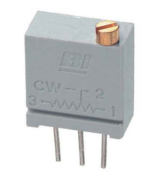 10 kΩ, Through Hole Trimmer Potentiometer, Solder Pin 0.5 W Top Adjust TT Electronics/BI, 67