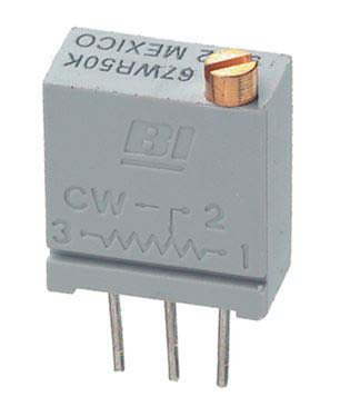 5 kΩ, Through Hole Trimmer Potentiometer, Solder Pin 0.5 W Top Adjust TT Electronics/BI, 67