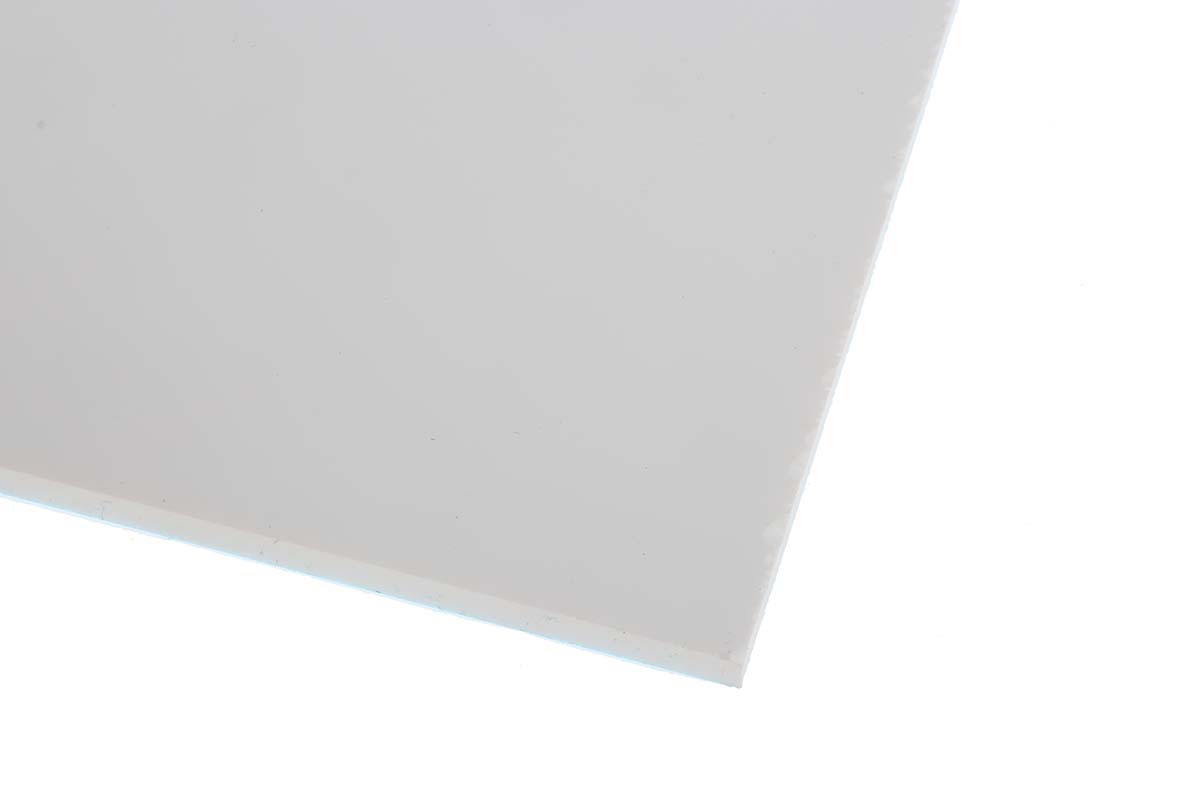 RS PRO White Polymethyl Methacrylate (PMMA) Plastic Sheet, 500 mm x 300mm x 5 mm