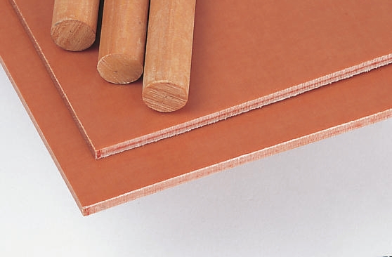 Tufnol Brown Synthetic Resin Bonded Fabric Plastic Sheet, 590 mm x 285mm x 0.4 mm, Weave Cotton, Phenolic Resin