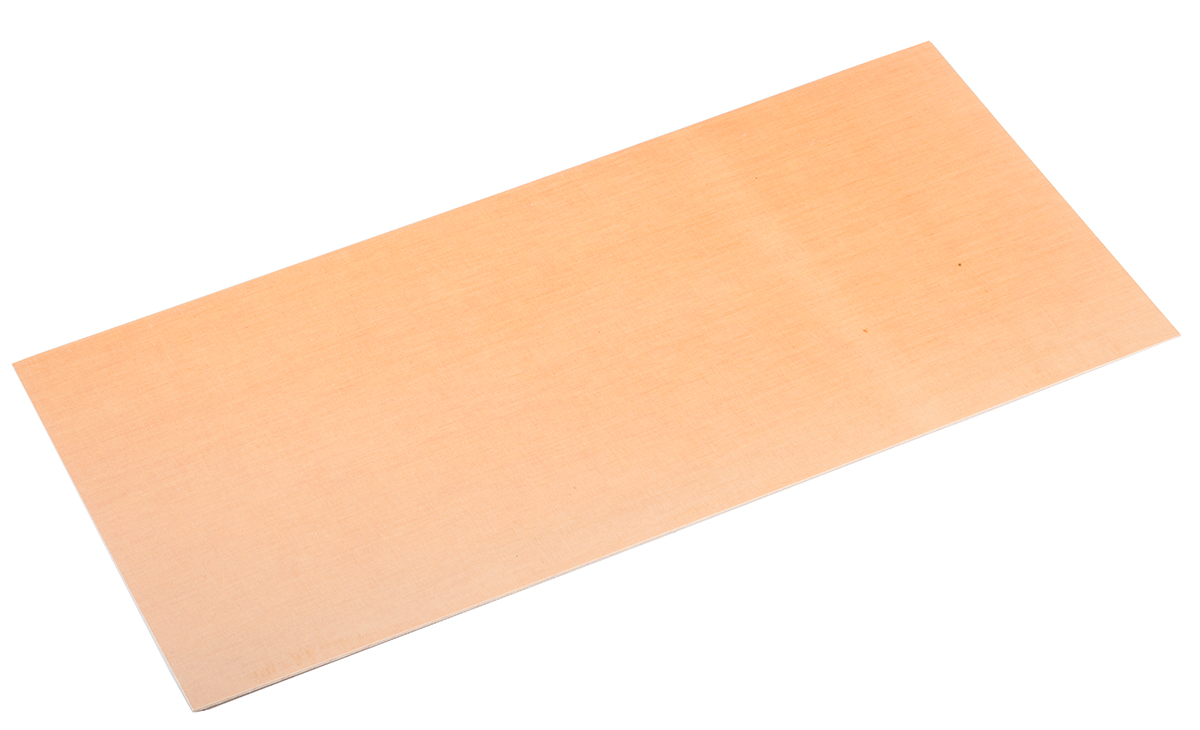 Tufnol Brown Synthetic Resin Bonded Fabric Plastic Sheet, 590 mm x 285mm x 2 mm, Weave Cotton, Phenolic Resin