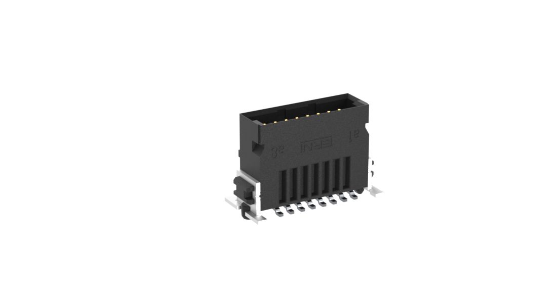ERNI SMC Series Vertical Surface PCB Header, 16 Contact(s), 1.27 mm Pitch, 2 Row, Shrouded