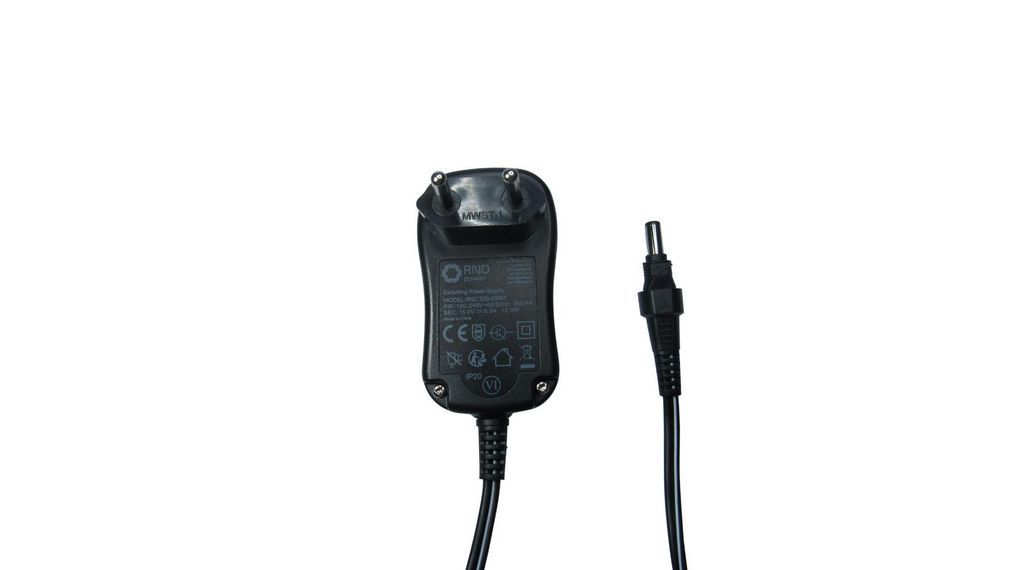 rnd-320-00063 RND 12W Portable Plug Adapter 15V dc Output, 800mA Output