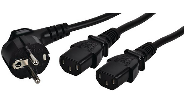 Feller, 1 m 3 Core Power Cable, Grey Polyvinyl Chloride 70 °C