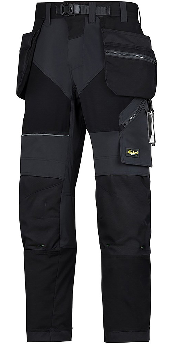 Snickers 6902 Flexiwork Men's Work Trouser Black 35 to 36 in Waist 35in Leg
