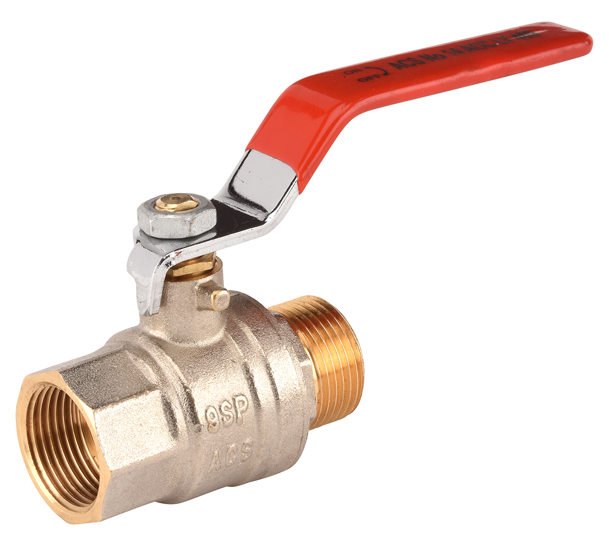 Sferaco Brass Full Bore, 2 Way, Ball Valve, Threaded, BSPP 1in, 40bar Operating Pressure