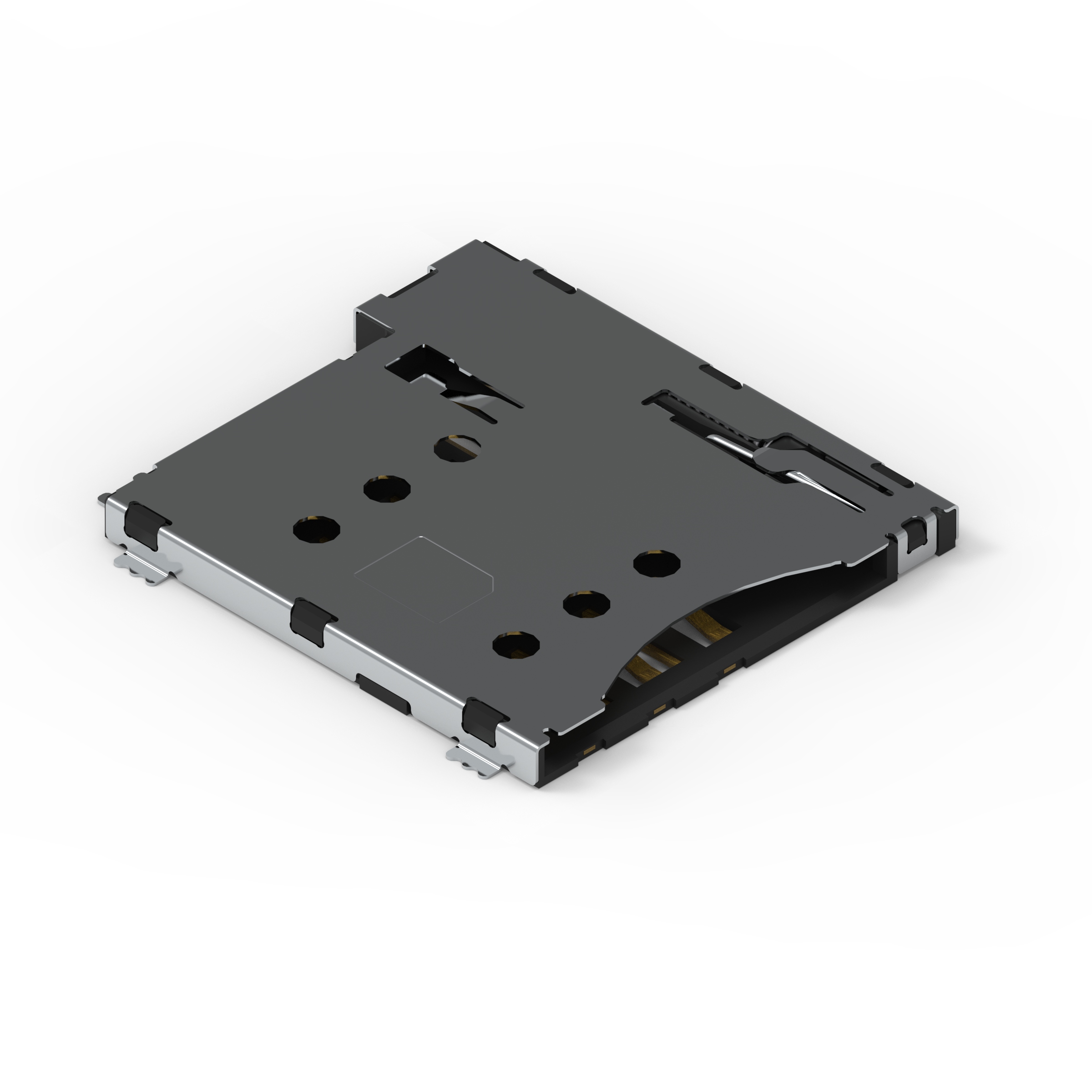 Wurth Elektronik, 693021 6 Way Push-Push Micro SIM SIM Card Connector, Push-in