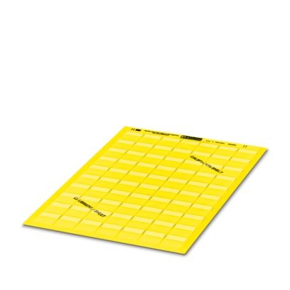 Phoenix Contact 830 Adhesive Cable Marker, Yellow, 2 → 5mm Cable, for Conductor And Cable Marking, 0830690