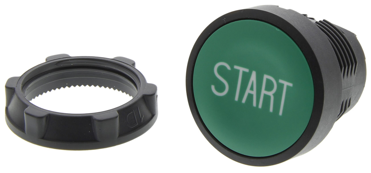 Schneider Electric XB5 Series, Green Push Button Head, Spring Return, 22mm Cutout