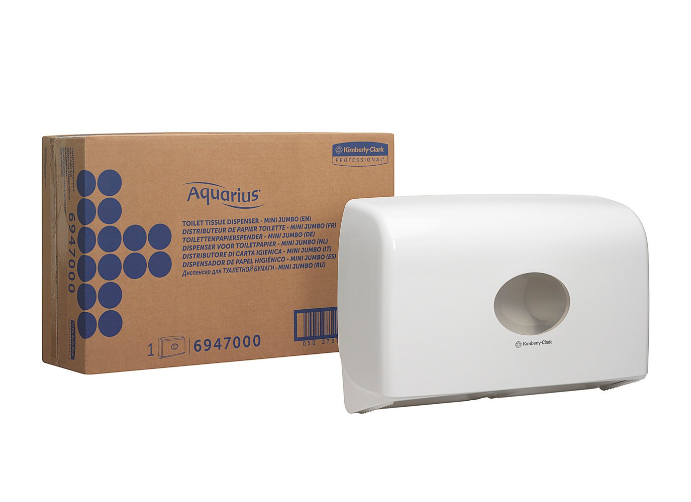 Aquarius White Plastic Toilet Roll Dispenser, 300 mm x 470 mm x 300mm