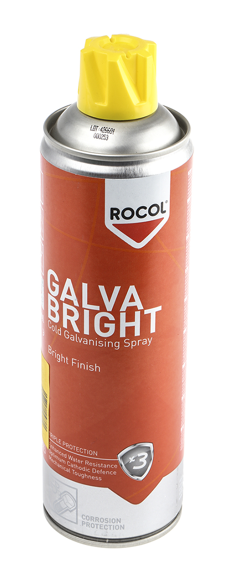 Rocol 500 ml Grey Gloss Galvanised Spray Paint