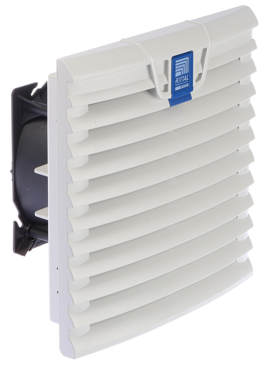 3239100 Rittal Filter Fan, 230 V ac, ac Operation, 100m³/h Filtered, 120m³/h Unimpeded, IP54, 204 x 204mm