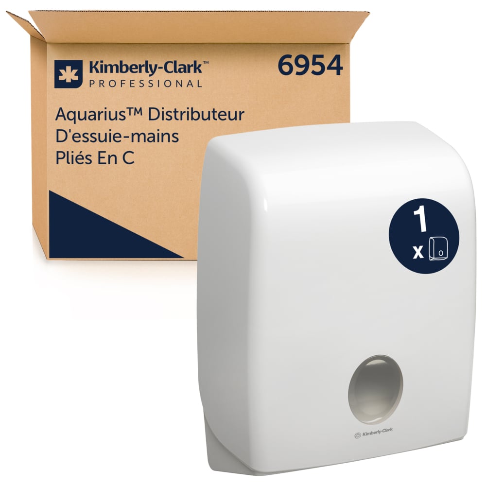 Aquarius Plastic White Wall Roll Towel Paper Towel Dispenser, 320 mm x 420 mm x 32cm