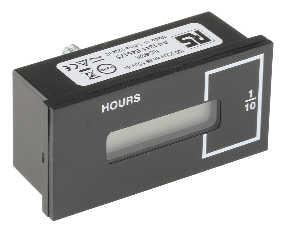 185-6028 Curtis Hour Meter, 6 Digit LCD, 100 → 230 V ac, 48 → 150 V dc