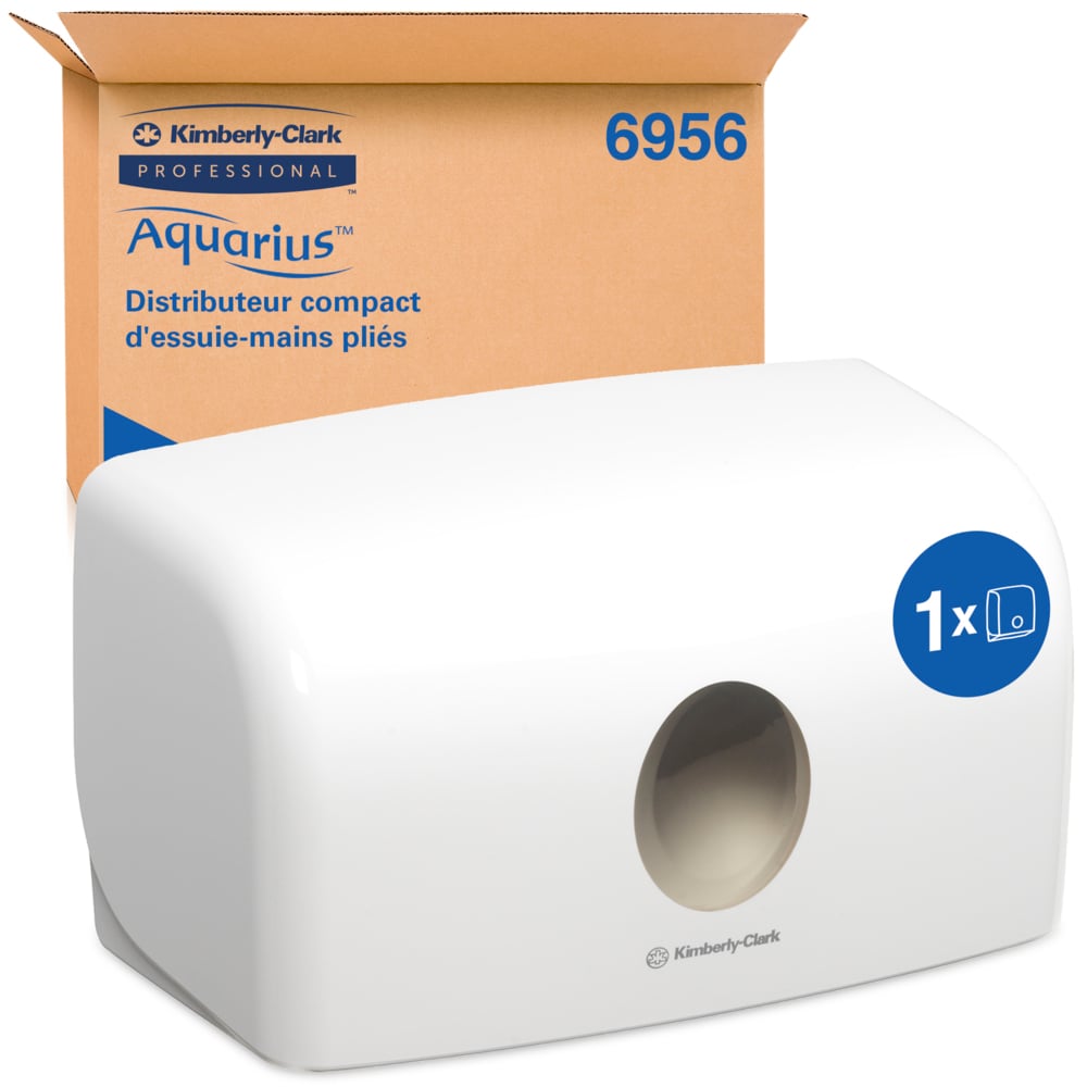 Aquarius Plastic White Wall Folded Towel Paper Towel Dispenser, 287 mm x 142 mm x 15.9cm