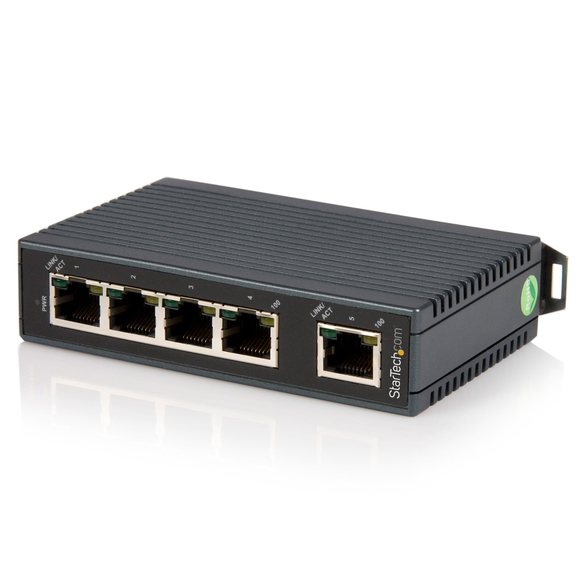 StarTech.com Industrial Ethernet Switch, 5 RJ45 Ports