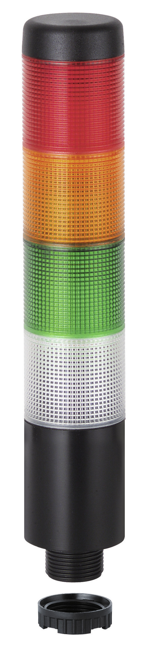 Werma Kompakt 37 Series Yellow, Red, Green, Clear Signal Tower Buzzer, 4 Lights 24V Built-In