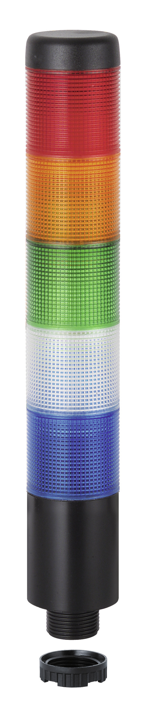 Werma Kompakt 37 Series Blue, Clear, Green, Red, Yellow Signal Tower Buzzer, 5 Lights 24V Base