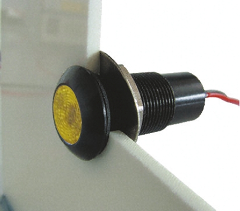 Marl 699 Series Series Panel Mount LED Indicator, Yellow Panel Mount Indicator, Solder Tab Termination 28V dc 16 mA,
