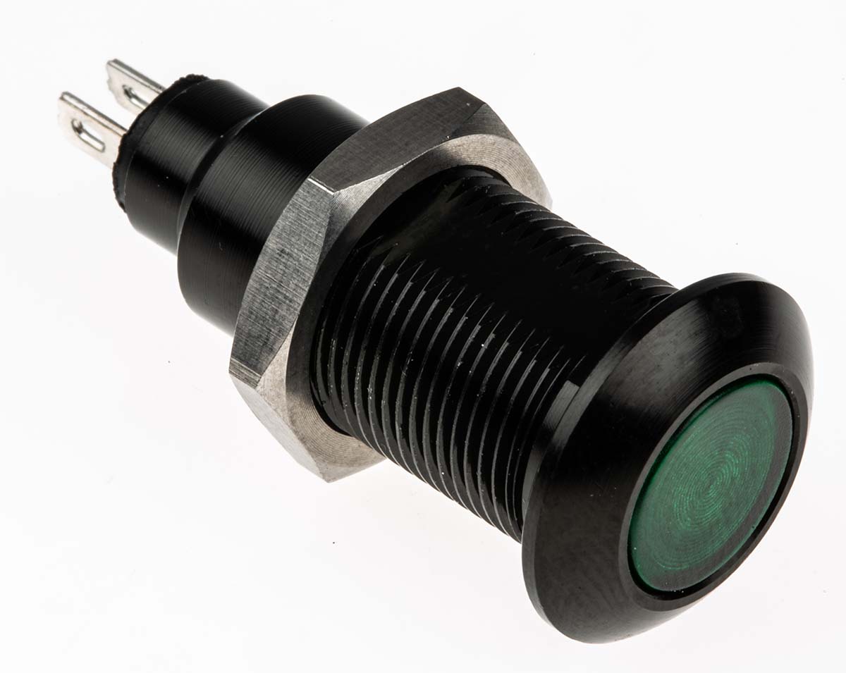 699-532-63 Marl 699 Series Series Panel Mount LED Indicator, Green Panel Mount Indicator, Solder Tab Termination 28V dc 16 mA,