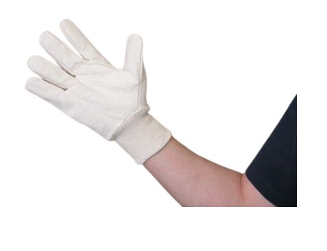Liscombe White Cotton Work Gloves, Size 9, Drill Cotton Coating