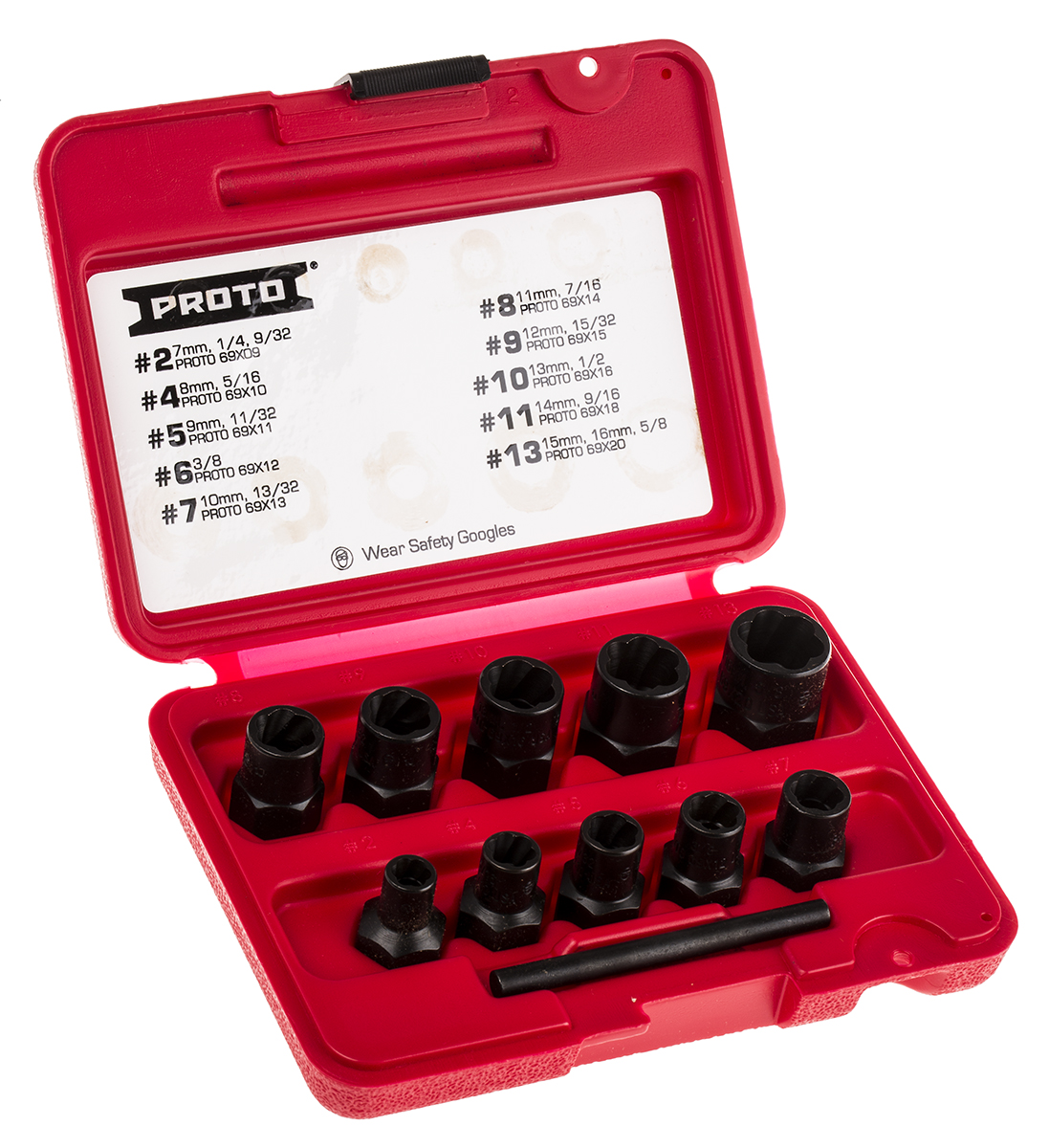 Stanley Proto 10 piece Plastic Steel Screw Extractor