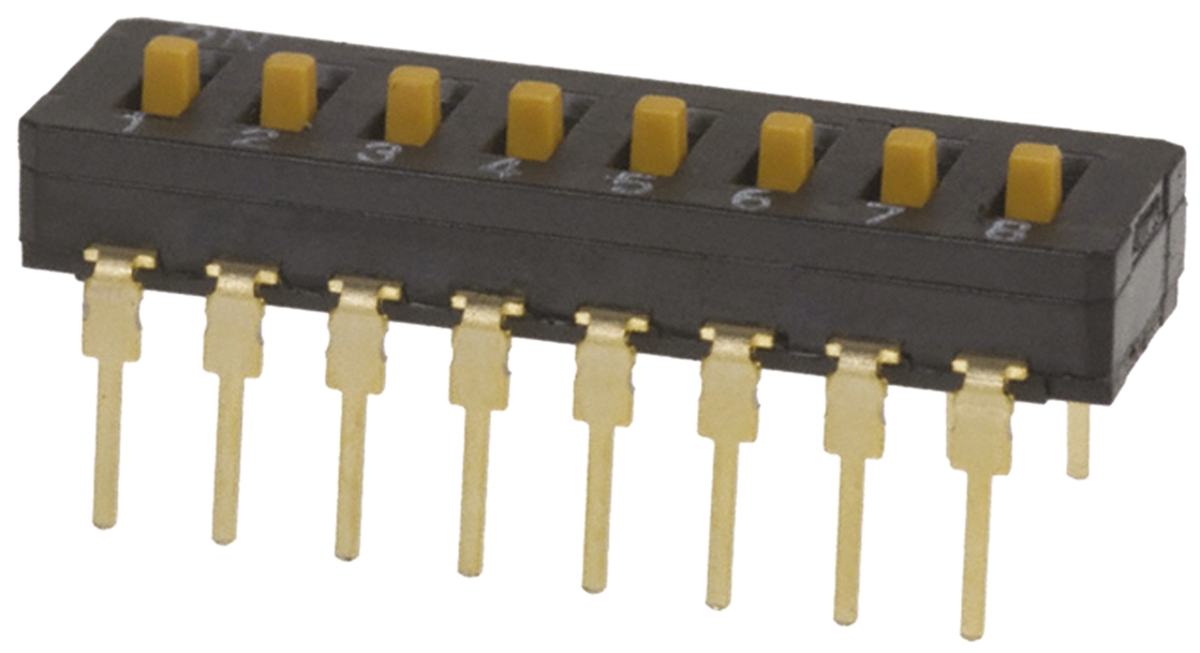 Omron 8 Way Through Hole DIP Switch 8P