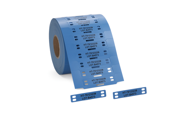 HellermannTyton TAGPU Cable Tie Cable Marker, Blue, Pre-printed "Ladder Style", for Large Cable Bundles And Wires,