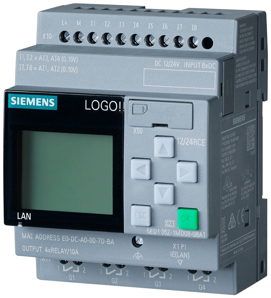 Siemens SIPLUS LOGO! Series Logic Module, Relay Output, 8-Input, DC Input