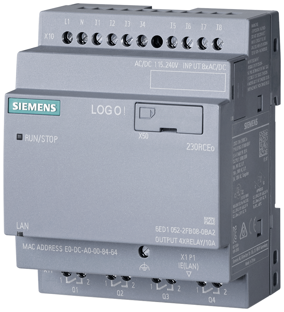 Siemens 6AG1052 Series PLC CPU, 8-Input, Digital Input