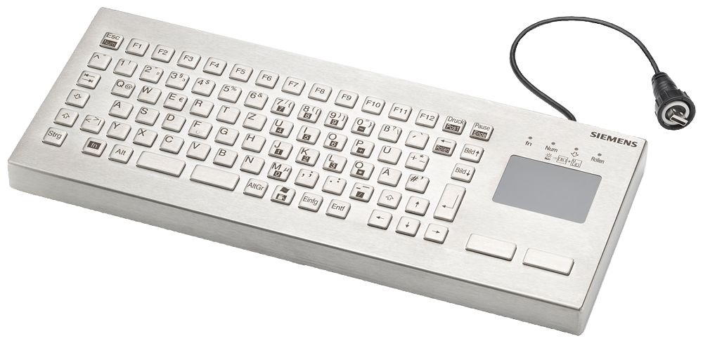 Siemens 6AV6881-0AU14-0DB0 Wired USB 2.0 Standard Keyboard, QWERTZ (German), White