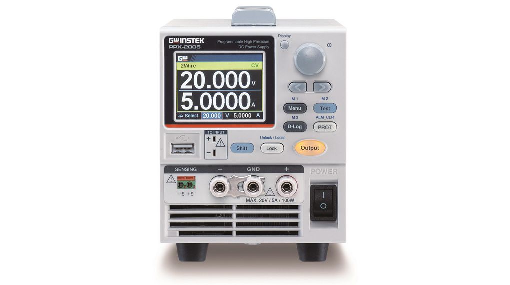 GW Instek PPX Series Bench Power Supply, 0 → 20V, 5A, 1-Output, 100W