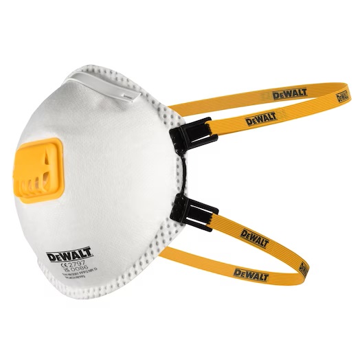 DeWALT DXIRFFP2 Series Disposable Respirator, FFP2, Valved, Moulded