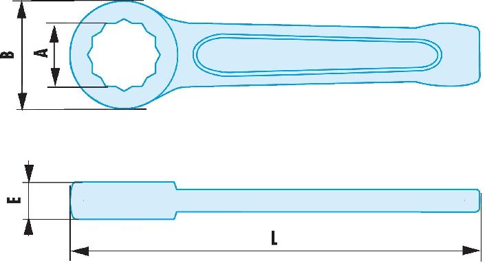 5036sr Facom 50 Series Spanner, 36mm, Metric, 205 mm Overall