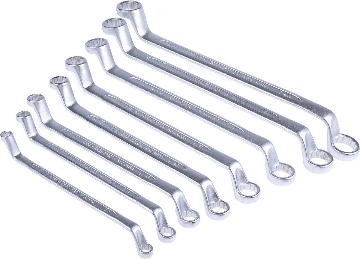 Teng Tools 8-Piece Spanner Set, 6 → 22 mm, Chrome Vanadium