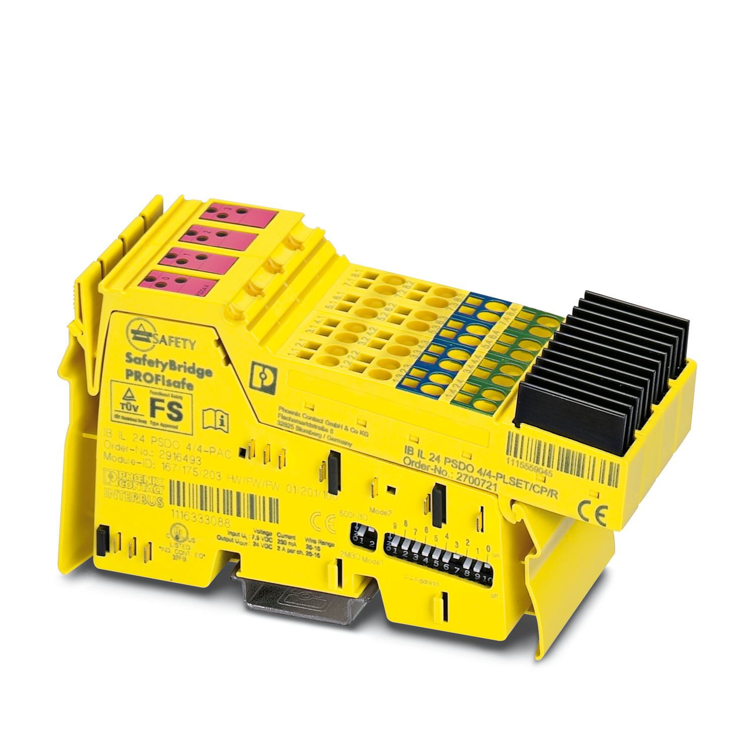 Phoenix Contact Inline Series Safety Module, 4 Outputs, 24 V dc