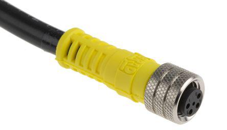 Brad Cable assembly with a 4 Pole M8 Socket and an Unterminated End