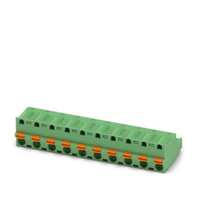 Phoenix Contact, 7.62mm Pitch, 5 HC/..-ST, GFKC 2, 10 Way, , Pluggable Terminal Block, Plug, PCB Mount, Push In Spring