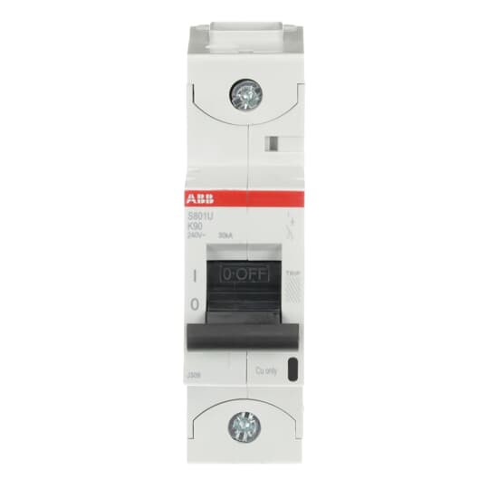 ABB S800U MCB, 1P, 90A Curve K, 240V AC, 30 kA Breaking Capacity
