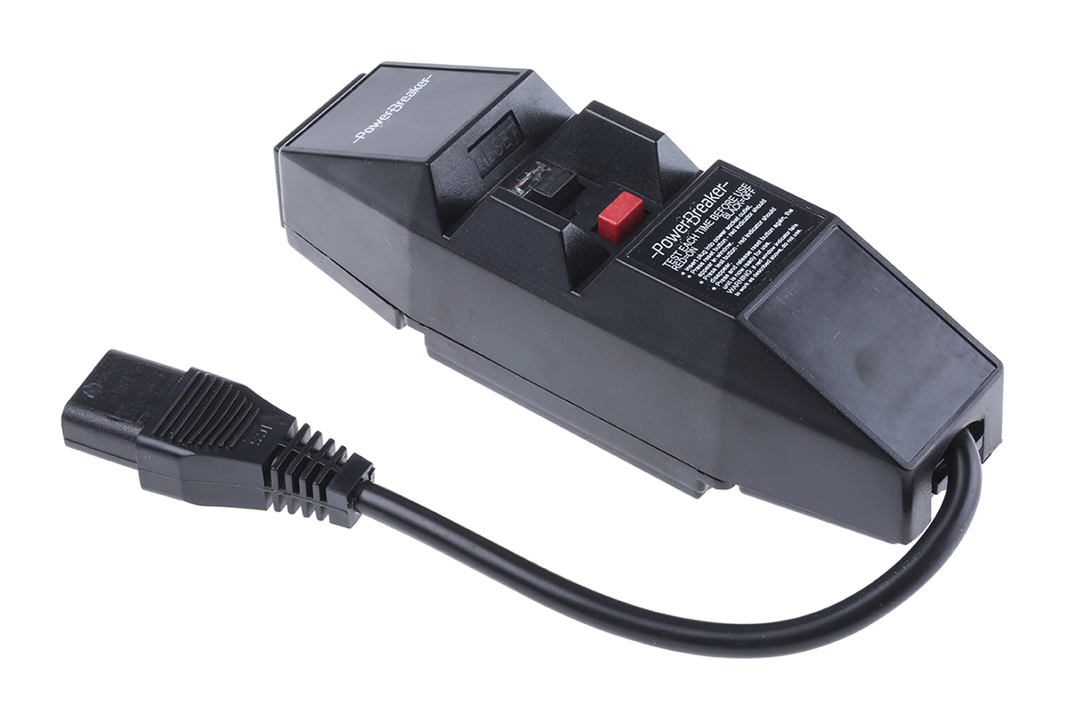 Powerbreaker J63-X, Inline RCD Adapter Corded, 2-Pole, Tripping Time 40ms, IP40