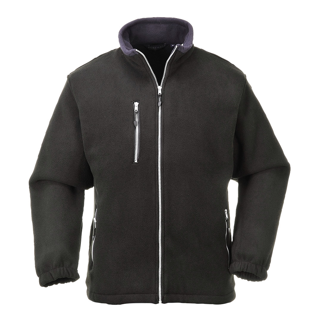 Portwest F401 Black 100% Polyester Fleece Jacket XS