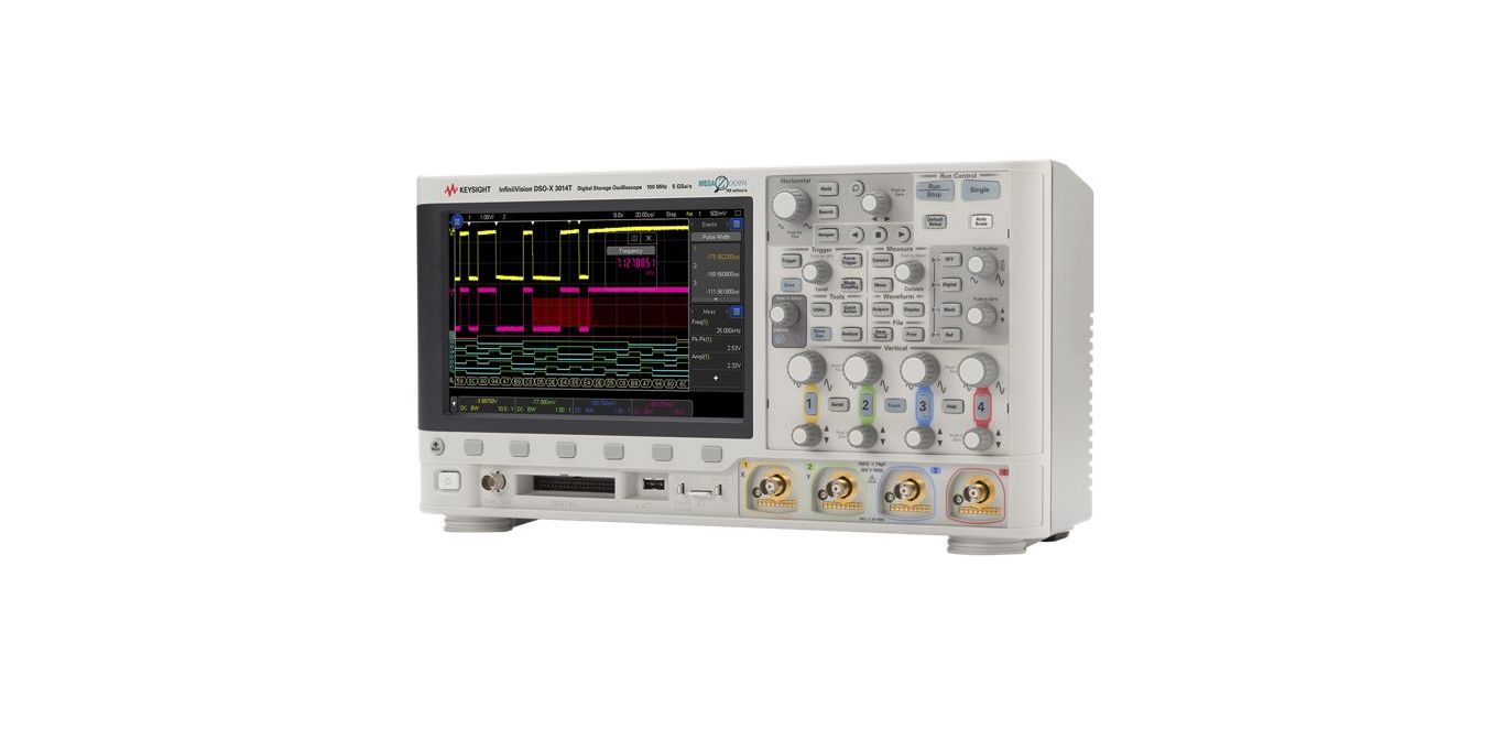 dsox3014t Keysight Technologies DSOX3014T InfiniiVision 3000T X Series, 100MHz Bench Oscilloscope, 4 Analogue Channels, 16