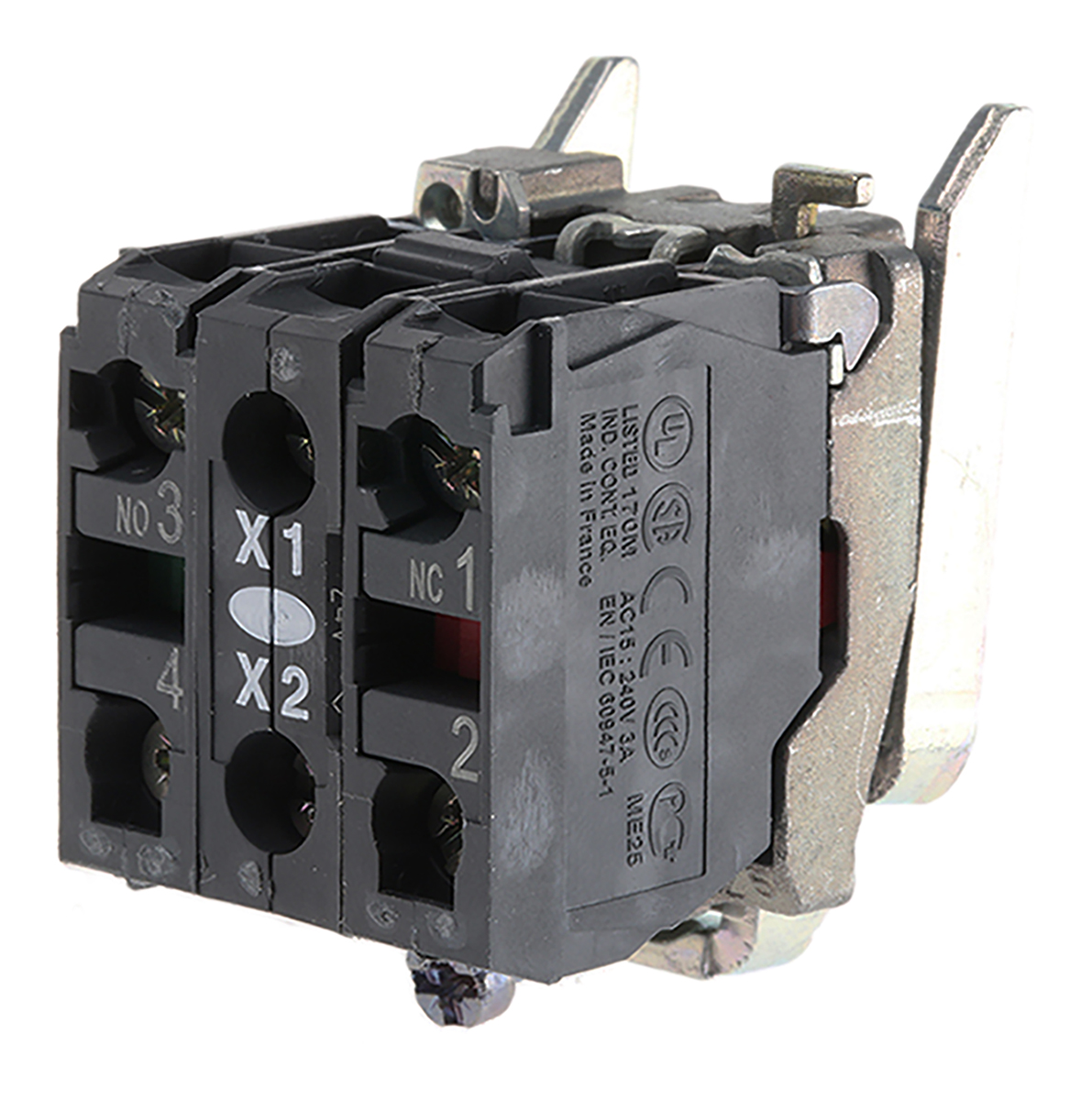zb4bw0b15 Schneider Electric Harmony XB4 Contact & Light Block 1NO 1NC LED White 24 V ac/dc Screw terminal
