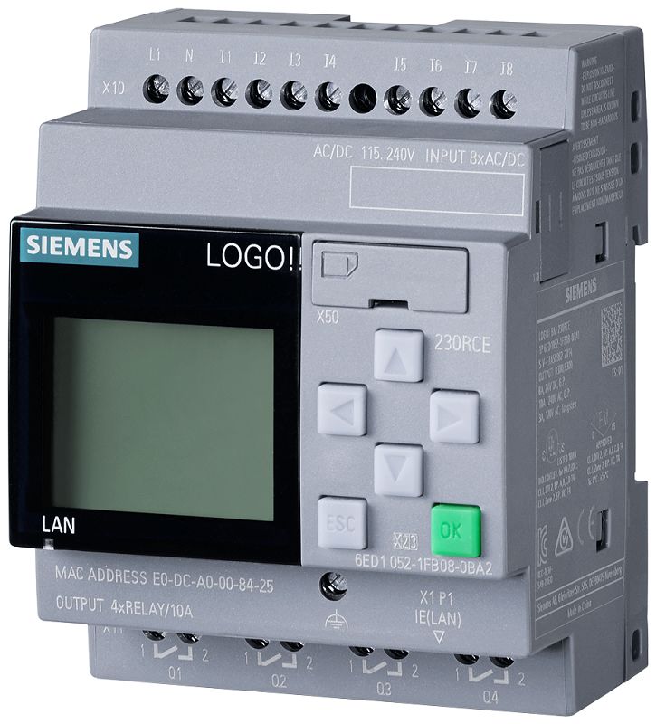 Siemens LOGO! Series Logic Module, Relay Output, 8-Input, Digital Input