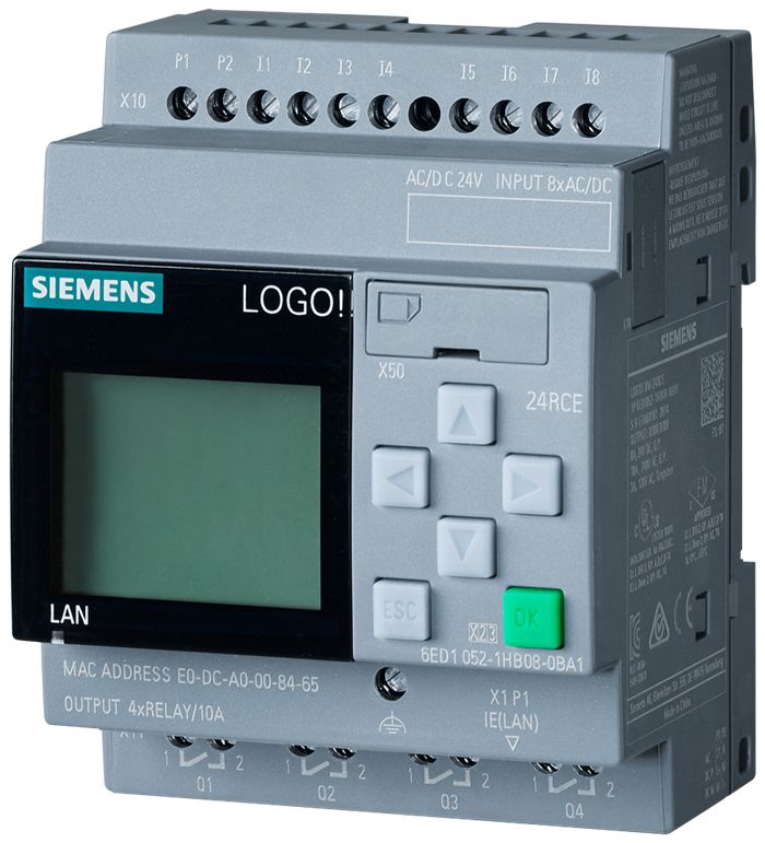 Siemens LOGO! Series Logic Module, Relay Output, 8-Input, Digital Input