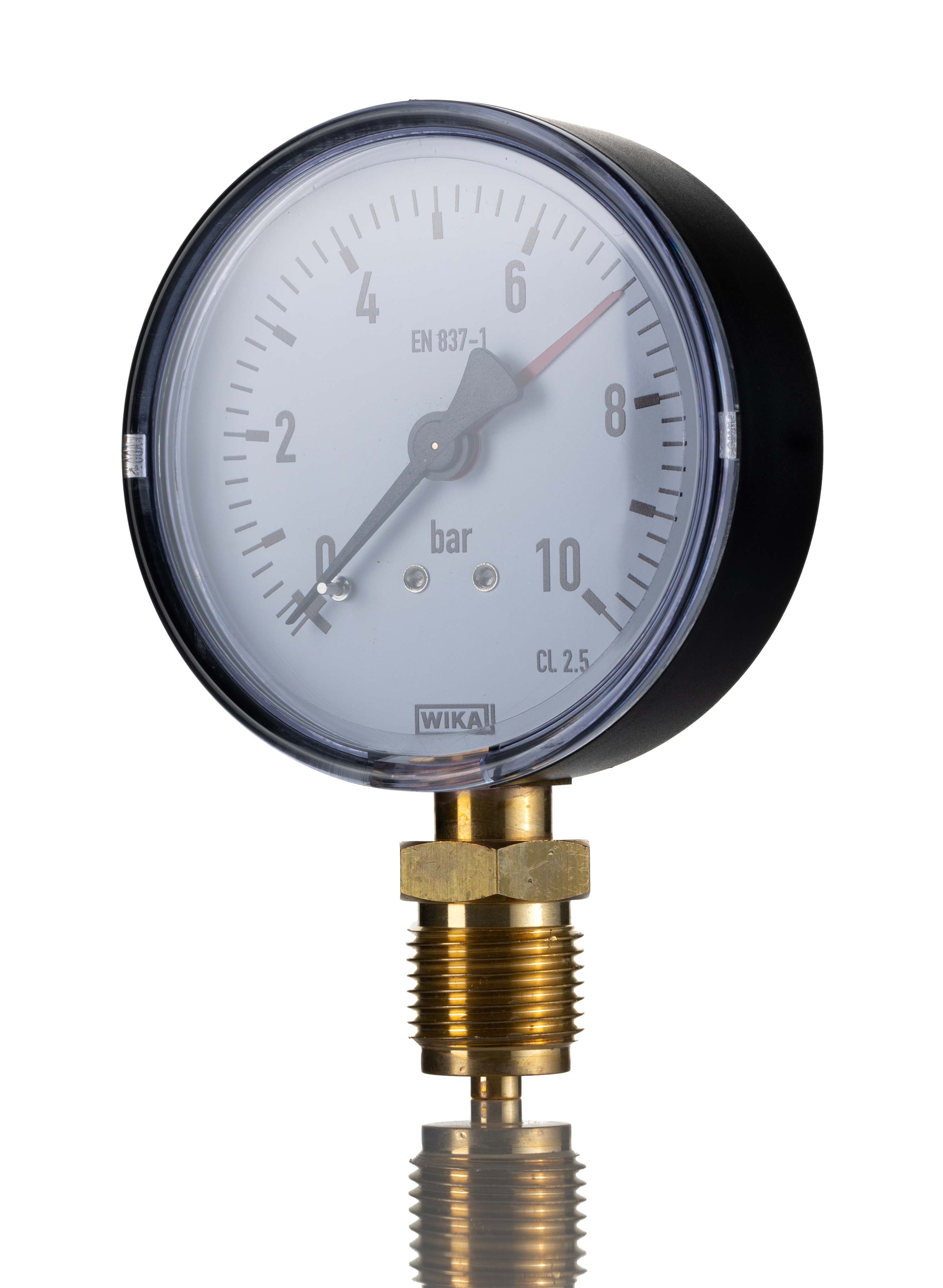WIKA G 1/4 Analogue Pressure Gauge 6bar Bottom Entry 63mm Outside Diameter