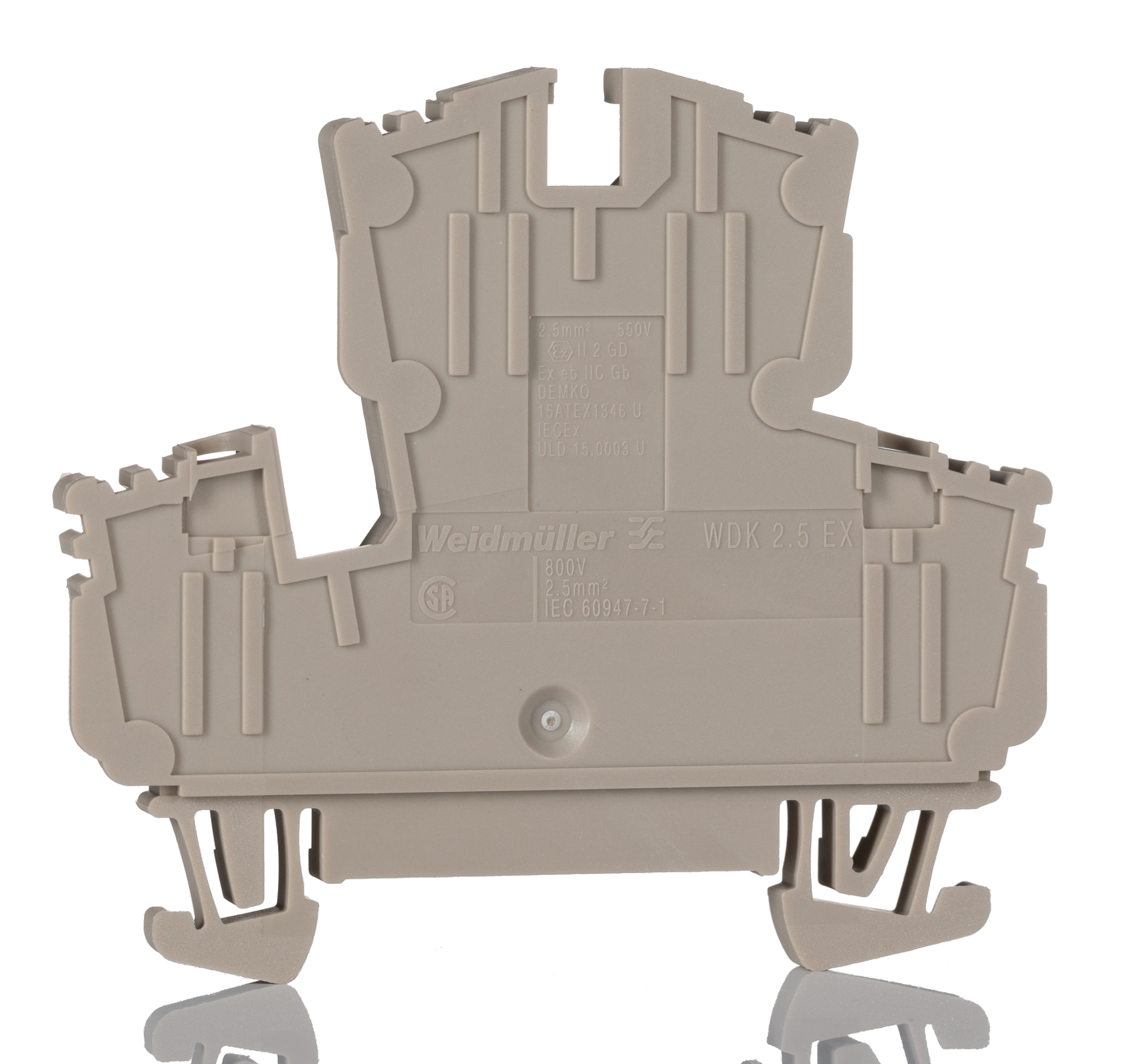 Weidmuller 1029100000 W Series Dark Beige, 0.5 → 4mm², Double-Level, Screw Termination