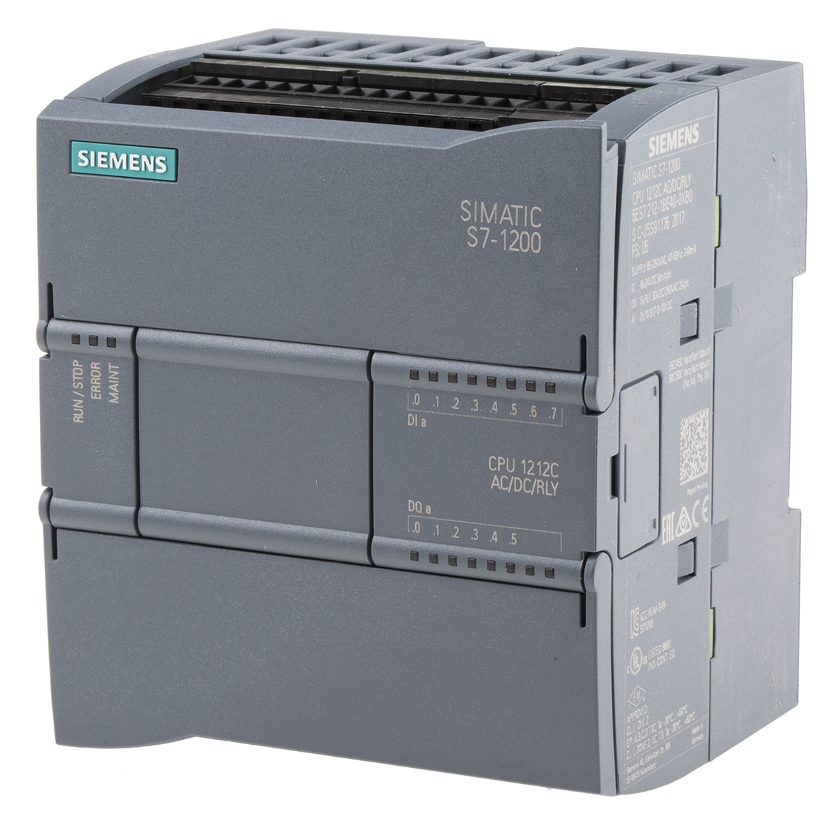 Siemens SIMATIC S7-1200 Series PLC CPU, Relay Output, 8-Input, Analogue Input