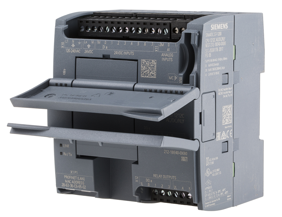 6es7212-1be40-0xb0 Siemens SIMATIC S7-1200 Series PLC CPU, Relay Output, 8-Input, Analogue Input
